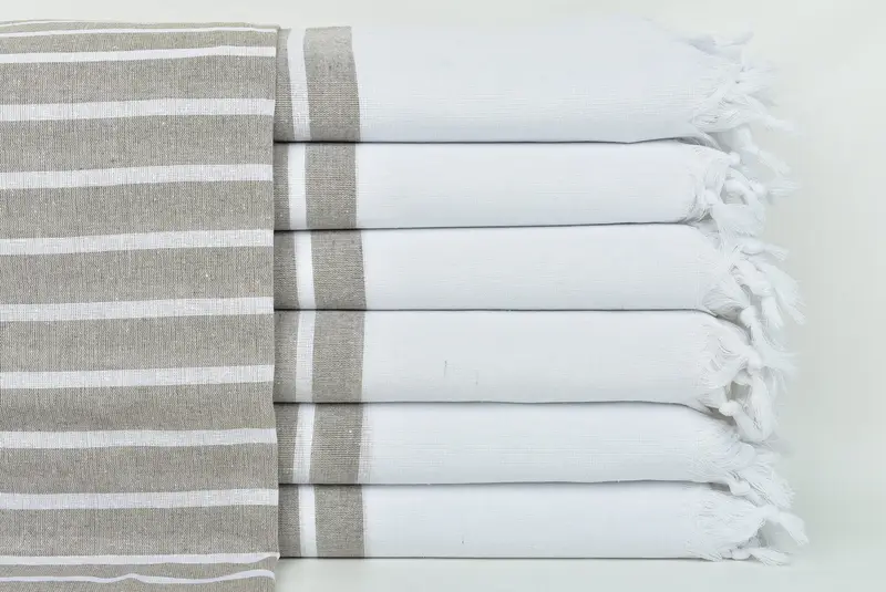Embroidery Towels, Best Friend Gift, Turkish Towel Monogram, Bridesmaid Towel, Beach towel, Bachelorette Gifts, 70x40 Cotton Striped Towel - 1