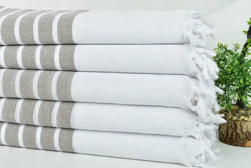 Embroidery Towels, Best Friend Gift, Turkish Towel Monogram, Bridesmaid Towel, Beach towel, Bachelorette Gifts, 70x40 Cotton Striped Towel - 3