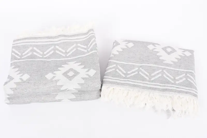 74x40 Cotton Geometric Towel, Turkish bath towel, Personalized Beach Towel, Housewarming Gift, Custom Beach Towels, Welcome Wedding Gift - 8