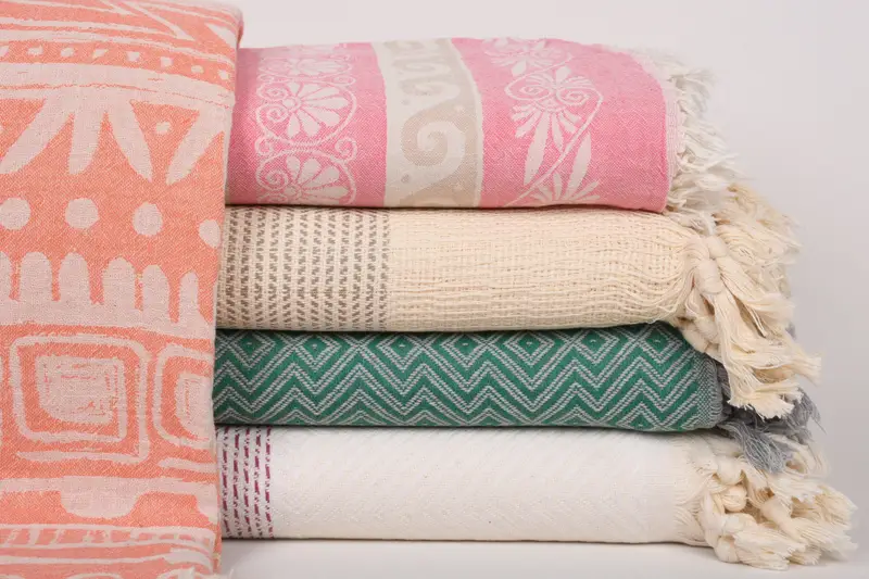 Turkish Towel Beach Blanket, 80x60 Cotton Set of 5 Towel, Personalized Blanket, Tablecloth, Bachelorette Party Gifts Bridesmaids, Throw Blanket - 1