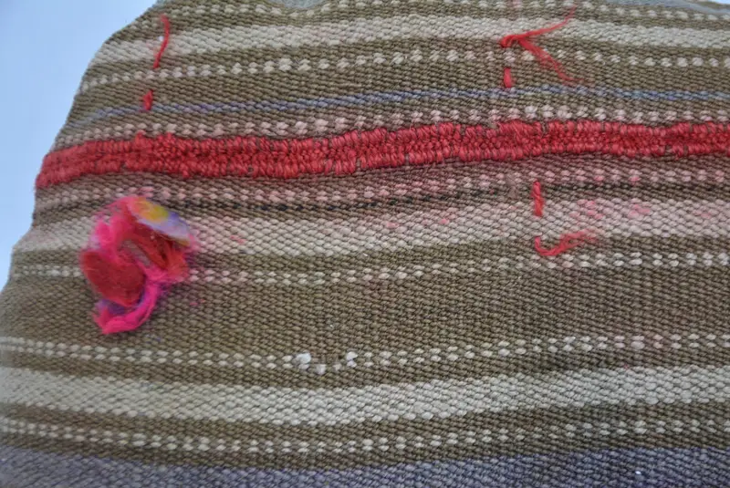 Kilim Cushion Sham, Pillow, Nautical Throw Cushion Case, Vintage Pillow, 16x16 Brown Pillow Sham, Tapestry Pillow, Antique Pillows - 2