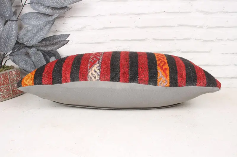 Sofa Bolster Cushion Cover, Home Decor Pillow, 12x24 Red Pillow Case, Pillow Cover, Pillow for Sofa, Interior Designer Pillow - 5