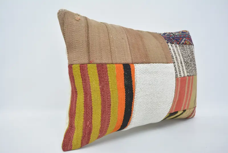 Pillow for Sofa, Office Chair Pillow, Boho Pillow Sham Cover, 16x24 White Pillow Case, Boho Pillow, Cushion Cover, Couch Pillow Cover - 3