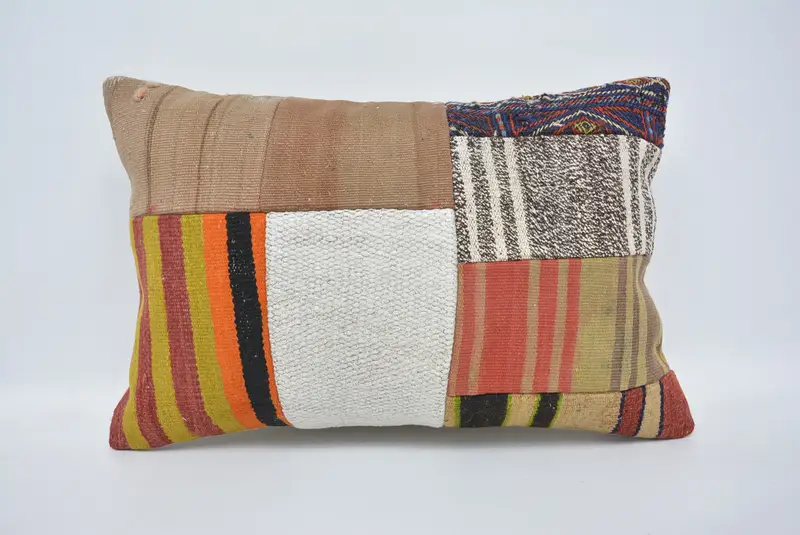 Pillow for Sofa, Office Chair Pillow, Boho Pillow Sham Cover, 16x24 White Pillow Case, Boho Pillow, Cushion Cover, Couch Pillow Cover - 1