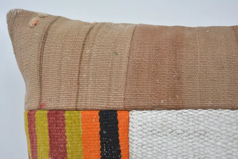 Pillow for Sofa, Office Chair Pillow, Boho Pillow Sham Cover, 16x24 White Pillow Case, Boho Pillow, Cushion Cover, Couch Pillow Cover - 2