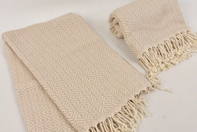 Personalized Gift For Him, Sand-free towel, 70x40 Cotton Diamond Towel, Lightweight Turkish towel, Monogram Towels, Yoga Towel, Bridal Shower Gift - 7