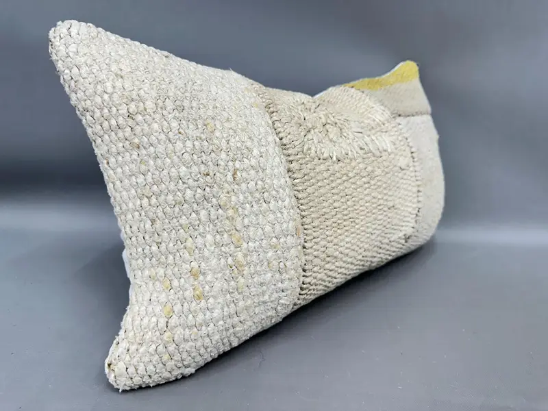 Comfy Throw Pillow Cover, Comfy Throw Pillow Case, 12x20 Beige Pillow, Kilim Cushion Sham, Kilim Pillow Cover, Turkish Pillow, Pillow Case - 2
