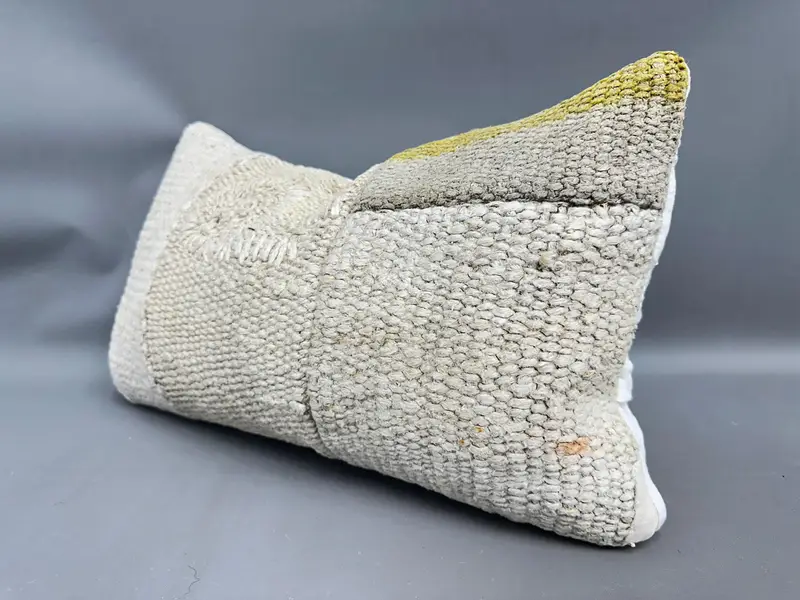 Comfy Throw Pillow Cover, Comfy Throw Pillow Case, 12x20 Beige Pillow, Kilim Cushion Sham, Kilim Pillow Cover, Turkish Pillow, Pillow Case - 3