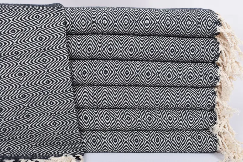 Personalized Dish Towel, Wedding Gift, Personalized Gifts, Best Friend Gift, Housewarming Gift, Custom Gifts, 36x18 Cotton Zigzag Diamond Towel - 1