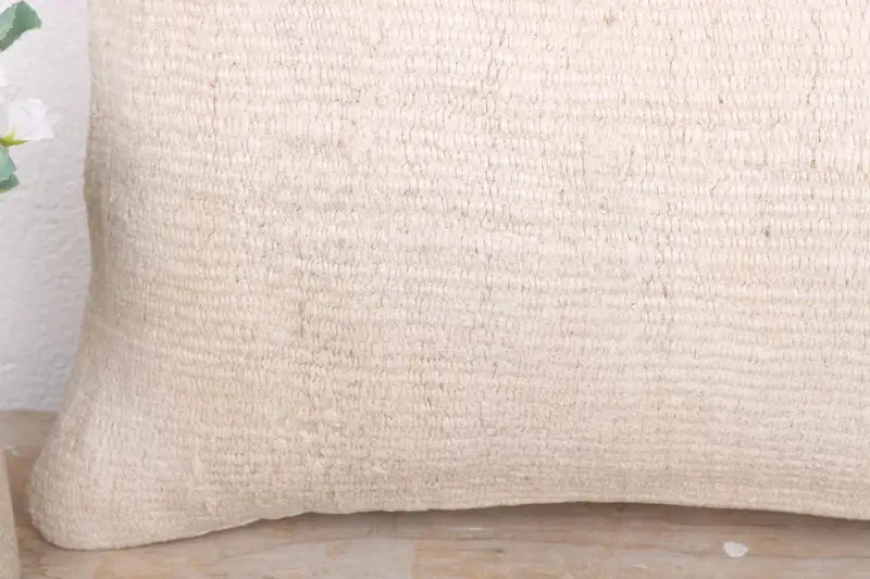 Pillow Sham, Ethnical Kilim Rug Pillow, Gift Pillow, 12x20 White Cushion Cover, Bed Cushion, Pillow for Couch, Vintage Kilim Pillow Pillow Sham - 3