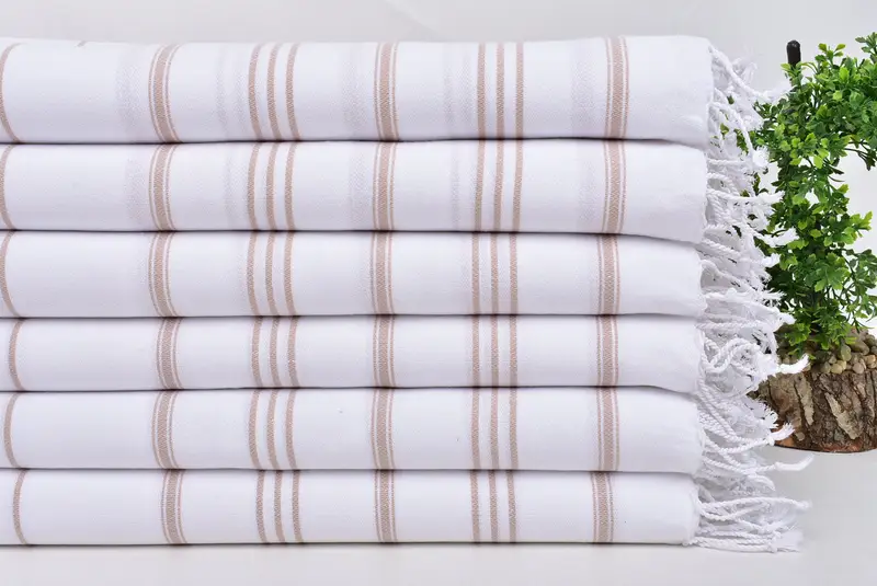 Kız gezisi parti lehine, 40x24 pamuklu çizgili havlu, nedime hediye havlu, kişiselleştirilmiş hediye, yaz havlu, monogramlı el havlu, küçük banyo havlu - 3