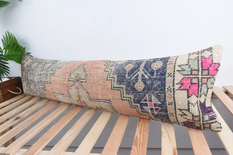 Throw Kilim Pillow, Turkish Pillow, 12x48 Red Cushion Case, Interior Designer Pillow, Traditional Pillow Cover, Cushion, Comfy Throw Pillow Case - 5