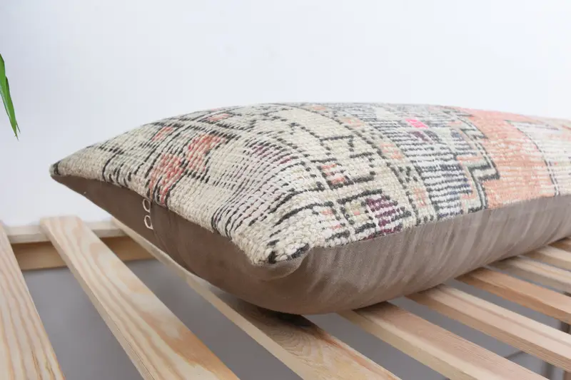 Throw Kilim Pillow, Turkish Pillow, 12x48 Red Cushion Case, Interior Designer Pillow, Traditional Pillow Cover, Cushion, Comfy Throw Pillow Case - 6