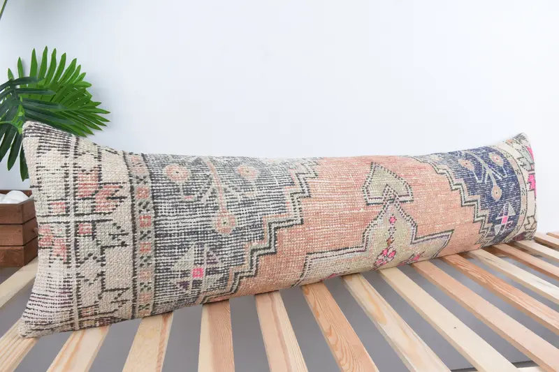 Throw Kilim Pillow, Turkish Pillow, 12x48 Red Cushion Case, Interior Designer Pillow, Traditional Pillow Cover, Cushion, Comfy Throw Pillow Case - 4