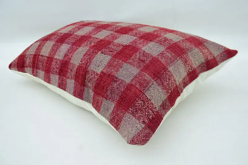 Cushion, 16x24 Red Pillow Case, Kilim Pillow Cover, Kilim Cushion Sham, Turkish Pillow, Aesthetic Cushion Cover, Vintage Kilim Pillow Pillow Sham - 6