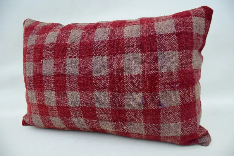 Cushion, 16x24 Red Pillow Case, Kilim Pillow Cover, Kilim Cushion Sham, Turkish Pillow, Aesthetic Cushion Cover, Vintage Kilim Pillow Pillow Sham - 3