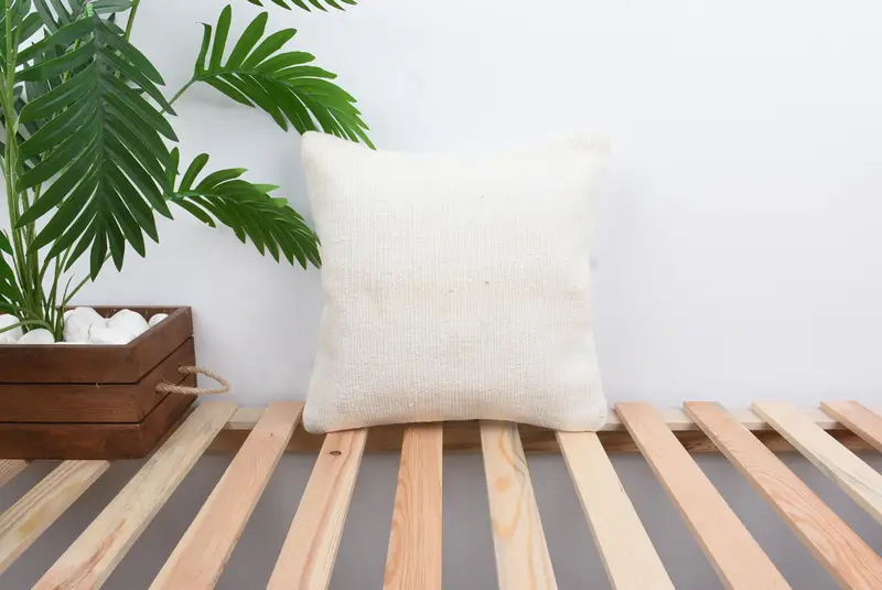 Pillow, Vintage Kilim Throw Pillow, Vintage Pillow, 14x14 White Cushion, Vintage Kilim Pillow, Handmade Throw Pillow Sham, Outdoor Pillow Case - 1