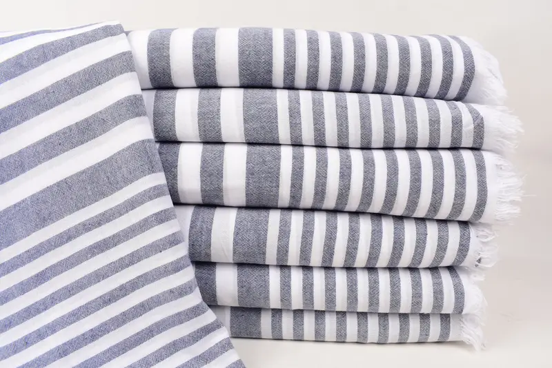 Handmade Gift, 68x40 Cotton Striped Towel, Personalized Beach Towel, Turkish Towel USA, Fringed Turkish towel for poolside, Best Beach Towel - 2