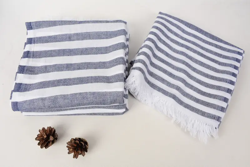 Handmade Gift, 68x40 Cotton Striped Towel, Personalized Beach Towel, Turkish Towel USA, Fringed Turkish towel for poolside, Best Beach Towel - 8