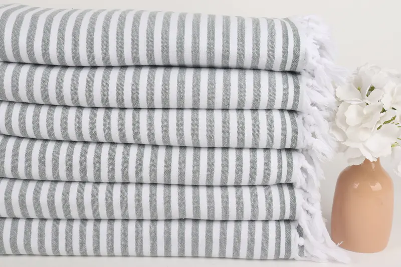 Custom Turkish Towel, Peshtemal Towel USA, Custom Gifts, Peshtemal Towel, 70x36 Linen Terry Striped Towel, Bachelorette Party Gift, Handmade Gift - 3