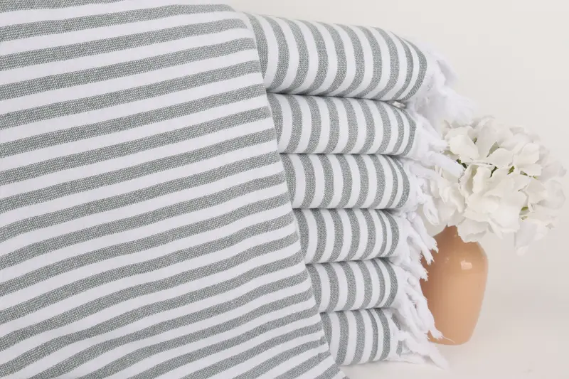 Custom Turkish Towel, Peshtemal Towel USA, Custom Gifts, Peshtemal Towel, 70x36 Linen Terry Striped Towel, Bachelorette Party Gift, Handmade Gift - 1