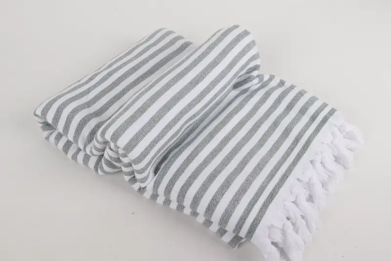 Custom Turkish Towel, Peshtemal Towel USA, Custom Gifts, Peshtemal Towel, 70x36 Linen Terry Striped Towel, Bachelorette Party Gift, Handmade Gift - 6