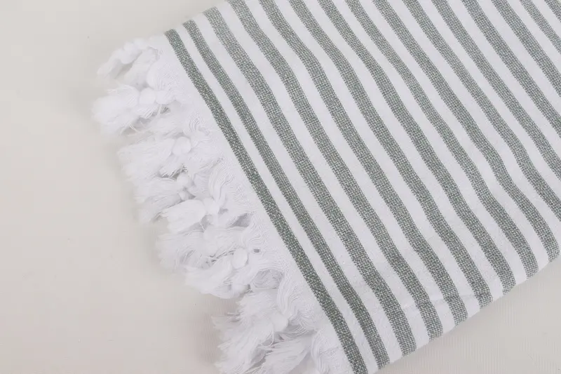 Custom Turkish Towel, Peshtemal Towel USA, Custom Gifts, Peshtemal Towel, 70x36 Linen Terry Striped Towel, Bachelorette Party Gift, Handmade Gift - 7