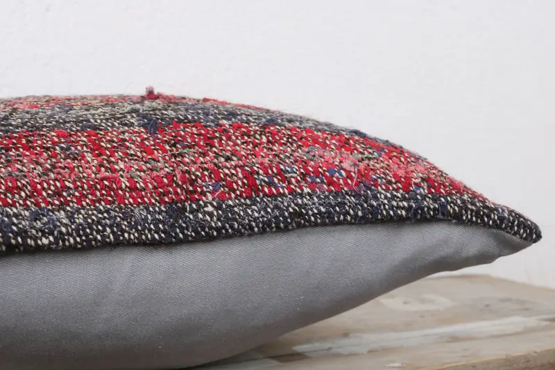 14x14 Red Cushion Cover, Pillow for Sofa, Vintage Pillow, Vintage Kilim Pillow, Throw Kilim Pillow, Pillow, Sofa Bolster Pillow Cover - 6