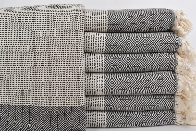 Best Wedding Gift, Tablecloth, Best Friend Gift Ideas, Extra Large Tablecloth, 80x70 Cotton Diamond Towel, Housewarming Gift, Woven Blanket - 2