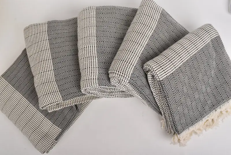 Best Wedding Gift, Tablecloth, Best Friend Gift Ideas, Extra Large Tablecloth, 80x70 Cotton Diamond Towel, Housewarming Gift, Woven Blanket - 4