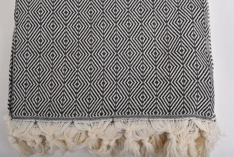 Best Wedding Gift, Tablecloth, Best Friend Gift Ideas, Extra Large Tablecloth, 80x70 Cotton Diamond Towel, Housewarming Gift, Woven Blanket - 5