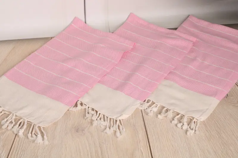 Small Bath Towels, Handmade Gift, Summer Towel, Bathroom Towels, Wedding Hand Made Gift, 36x16 Cotton Striped Towel, Guest Towel, Bridesmaid Gifts - 6