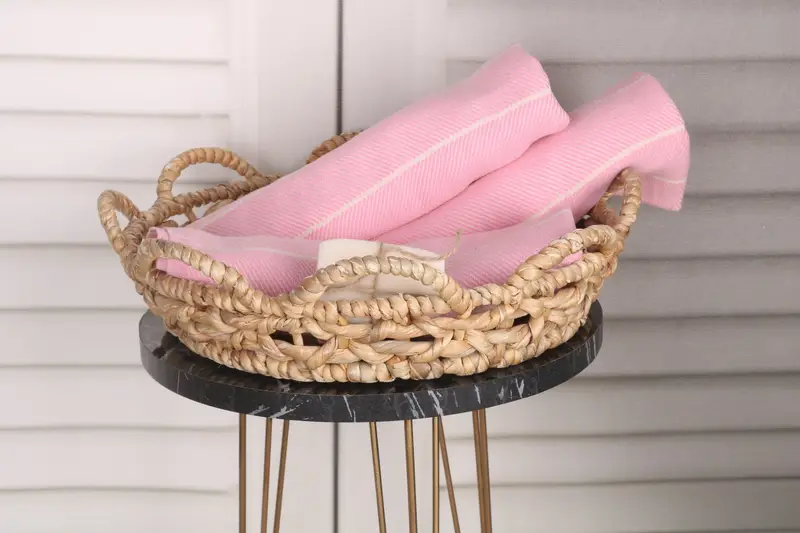 Small Bath Towels, Handmade Gift, Summer Towel, Bathroom Towels, Wedding Hand Made Gift, 36x16 Cotton Striped Towel, Guest Towel, Bridesmaid Gifts - 4