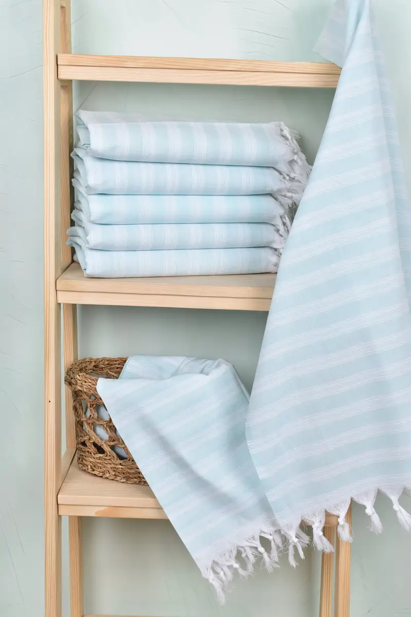 Beach towel, Turkish Towel Beach, Custom Gift, Embroidery Towel, Bridal Party Gifts, Spa Gift Towel, 70x40 Cotton Striped Towel, Wedding Towel - 3