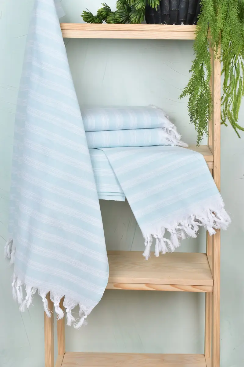 Beach towel, Turkish Towel Beach, Custom Gift, Embroidery Towel, Bridal Party Gifts, Spa Gift Towel, 70x40 Cotton Striped Towel, Wedding Towel - 6
