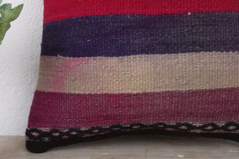 Toss Cushion Case, 14x14 Blue Cushion Case, Turkish Kilim Pillow, Throw Kilim Pillow, Vintage Kilim Pillow Pillow Case, Antique Pillows, Cushion - 3