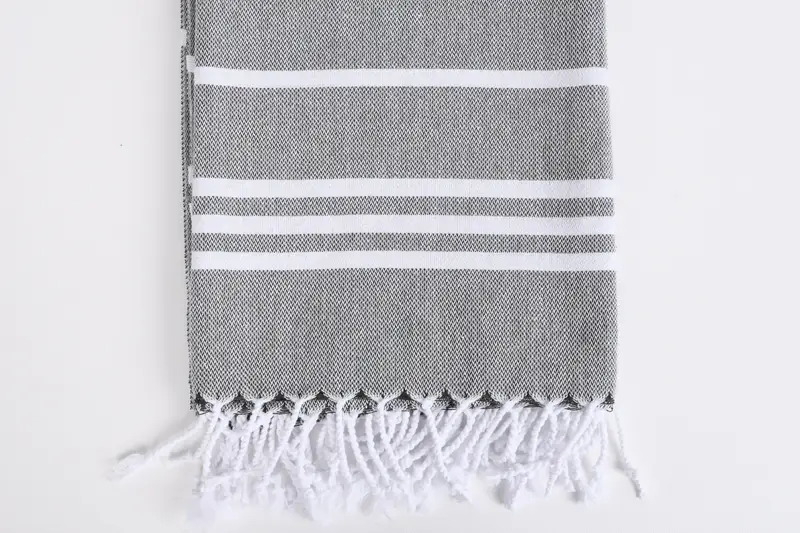 70x40 Cotton Striped Towel, Yoga Towel, Thin and lightweight Turkish peshtemal, Wedding Gift, Gift For Bride, Turkish Towel Beach, Sand-free towel - 3