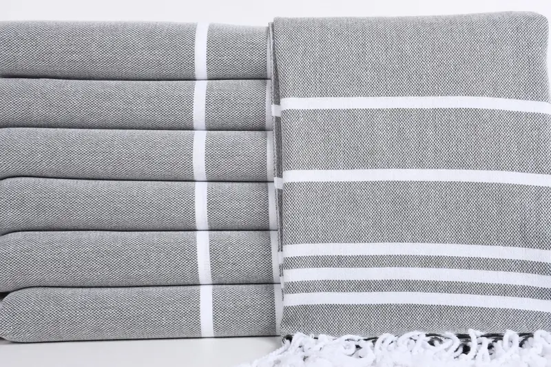 70x40 Cotton Striped Towel, Yoga Towel, Thin and lightweight Turkish peshtemal, Wedding Gift, Gift For Bride, Turkish Towel Beach, Sand-free towel - 1