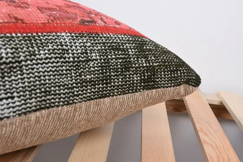 Bohemian Cushion Pillow, Cushion Cover, Interior Designer Pillow, 18x18 Red Cushion, Turkish Pillow, Throw Kilim Pillow, Pattern Throw Cushion - 7
