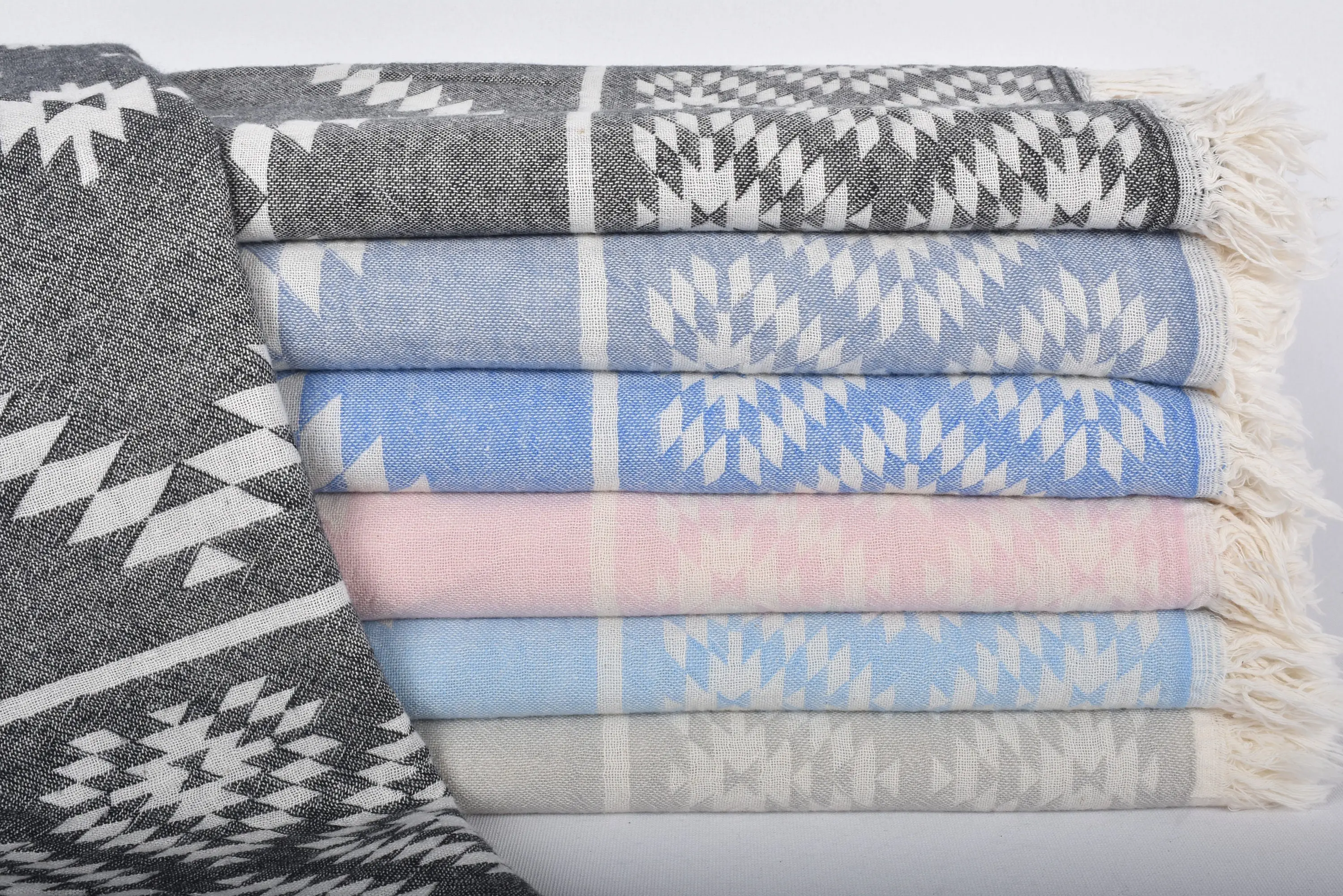 Turkish Towel Hand Towel Blue Kilim Dish Towel, 40x18 Inches - 1