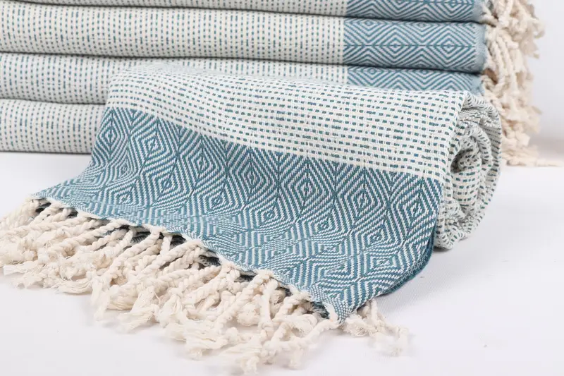 Personalized Gift, 70x40 Cotton Diamond Towel, Turkish beach towel with fringe, Memorial Gift, Cute Beach Towel, Fouta towel, Custom Gift - 4