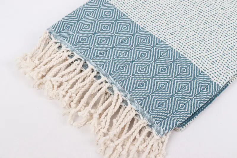 Personalized Gift, 70x40 Cotton Diamond Towel, Turkish beach towel with fringe, Memorial Gift, Cute Beach Towel, Fouta towel, Custom Gift - 7