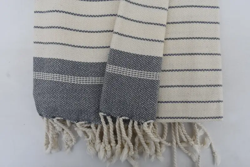 Wedding Gift Ideas, Bridesmaid Gifts, Wedding Favors, Fouta towel, Lightweight quick-dry peshtemal towel for travel, 70x40 Cotton Striped Towel - 4