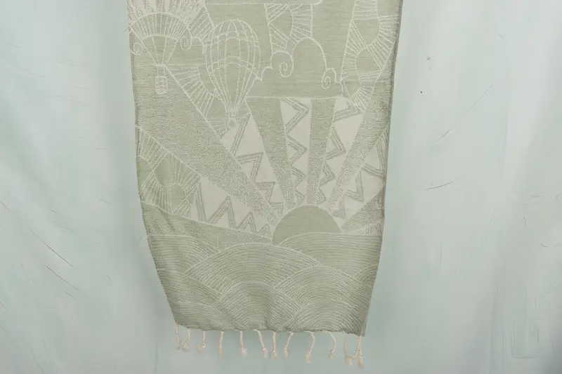 Khaki Green Cotton Tea Towel Hand Towel, Personalized, 36x18 Inches