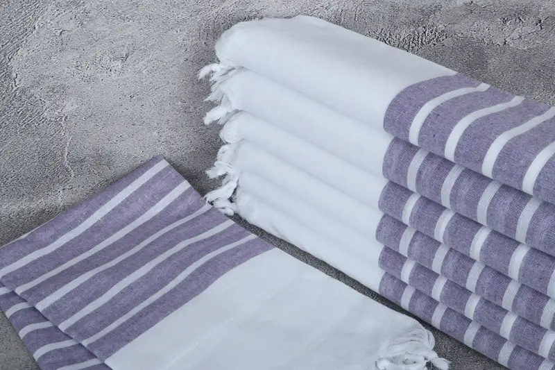 Beach Towel Bulk, Family Gift Basket, Bachelorette Party Gifts, 70x40 Cotton Striped Towel, Handwoven Turkish Towel, Gift Towel, Embroidered Towel - 2