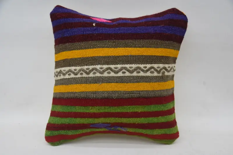 Pillow for Couch, 12x12 Green Pillow, Cushion Case, Throw Kilim Pillow, Outdoor Pillow Case, Farmhouse Cushion Case, Kilim Pillow, Bed Pillow - 1