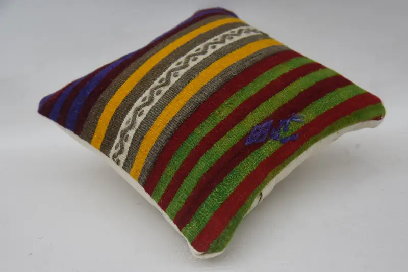Pillow for Couch, 12x12 Green Pillow, Cushion Case, Throw Kilim Pillow, Outdoor Pillow Case, Farmhouse Cushion Case, Kilim Pillow, Bed Pillow - 6