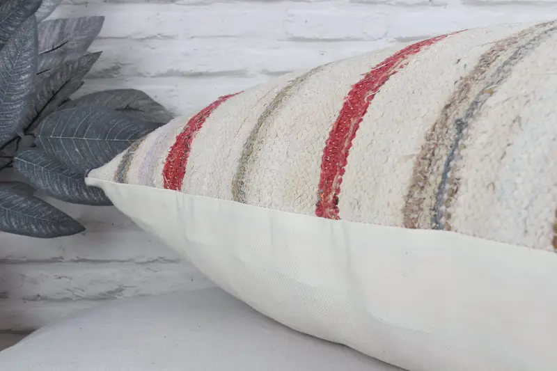 Turkish Pillow, Comfy Throw Cushion Cover, Pillow, 20x28 White Pillow, Square Throw Pillow Case, Boho Pillow, Ethnical Kilim Rug Pillow - 8