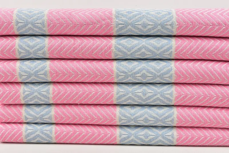 Thin and lightweight Turkish peshtemal, Housewarming Gift, 70x40 Cotton Chevron Towel, Baby Boy Gift, Bachelorette Party Favors, Hammam towel - 2