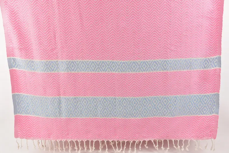 Thin and lightweight Turkish peshtemal, Housewarming Gift, 70x40 Cotton Chevron Towel, Baby Boy Gift, Bachelorette Party Favors, Hammam towel - 8